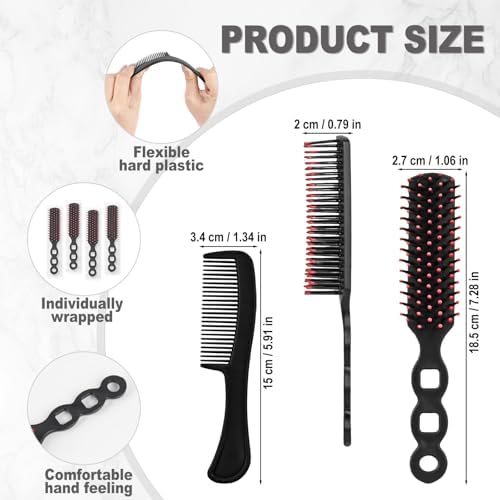 100 Hair Brush and Combs Bulk Individually Wrapped Disposable Hair Combs - Image 2