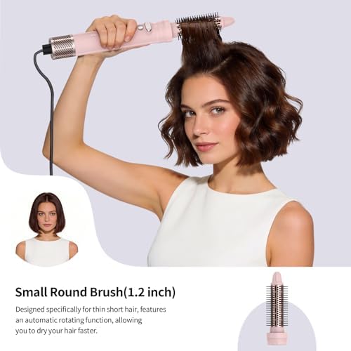 Rotating Hair Dryer Blow Brush, Multi Hot Air Styler Wrap, 105,000 RPM High-Speed Volumizing Spinning Blow Dryer Brush with Auto Curlers, Dry & Smooth & Curl & Volumize All in One - Image 5