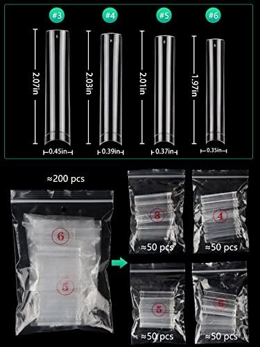 LIONVISON 3XL Square Nail Tips: Individual Size 3 4 5 6 Nail Tips - Image 5