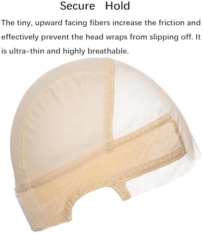 Lace Wig Grip Cap, Beige Wig Caps for Women Keeping Wig in Place, 13x4 HD Transparent Lace Front Wig Caps with Adjustable Wig Grip Cap Band Non Slip, Wig Caps - Image 3