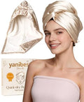 YANIBEST Satin Microfiber Hair Towel Wrap, Fast Drying Turban for Women by yanibest
