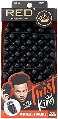 Red by Kiss Bowwow Twist King Premium Luxury Twist Styler Comb Brush, Durable Washable Alternative for Sponge for Barbers and Daily Use, Ideal for Afro, Curly, Coiled, 4C Hair by REDbyKISS