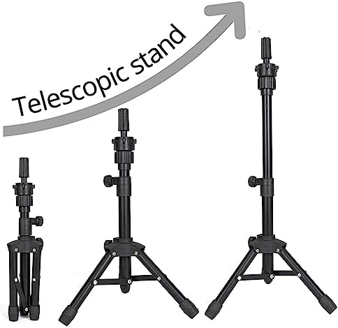 ZQIAN BEAUTY 25 Inch Wig Stand Tripod, Adjustable Mannequin Head Stand, Wig Head Stand for Training Heads And Canvas Block Head (Mannequin Head Not Included) - Image 6