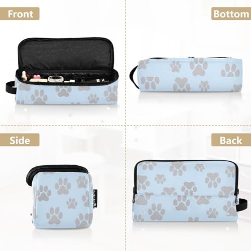 Hair Tools Travel Bag with Heat Resistant Mat 2-in-1 Hot Tools Travel Bag Organizer Flat Curling Iron Travel Case for Straightener Paw Print Blue - Image 5
