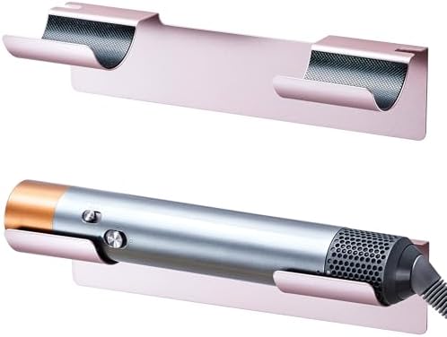 2 PCS Wall Mount Curling Iron Holder and Hair Tool Organizer with Adhesive, Multifunctional Hot Flat Iron and Hair Straightener Holder Storage Stand for Vanity, Cabinet and Wall, Rose Gold by LOXSUN