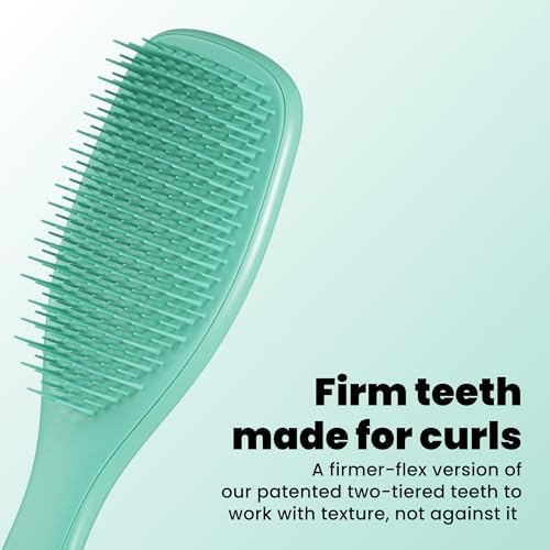 Tangle Teezer Ultimate Detangler Curly Hair Brush, 3C to 4C, Aqua Green - Image 2