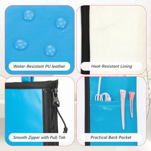 2-in-1 Heat Resistant Mat & Storage Bag with Pocket for Hair Tools - Image 3