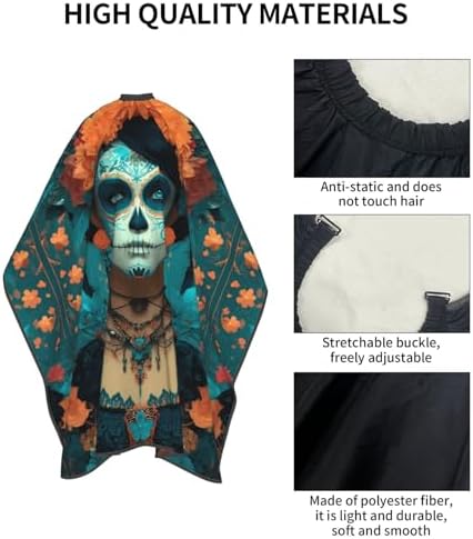 Skull Vintage Hair Cutting Barber Cape Hair Salon and Dyeing Styling Cloth for Women/Men - Image 5