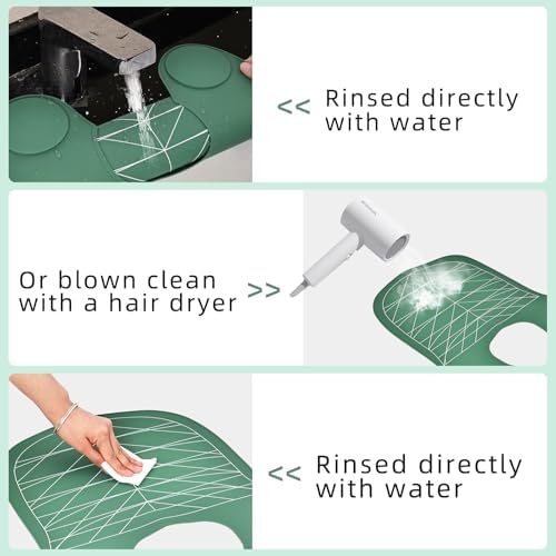 Professional Hair Cutting Cape with Geometric Grid Pattern, Longer Silicone Waterproof Cutting Mat,Neck Guide - Image 3