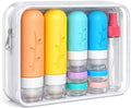 DEPOZA 16-Pack Travel Bottles for Toiletries with Clear Bag, White by TravelingisaspiritualpracticeDepozawillaccompanyyouonyourspiritualpath