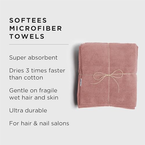 Fromm Softees Microfiber Salon Hair Towels for Hairstylists, Barbers, Spa, Gym in Terracotta, 16" by 29", 10 Count Perfect Hair Care Towel for Drying Curly, Long, Wavy Hair - Image 2
