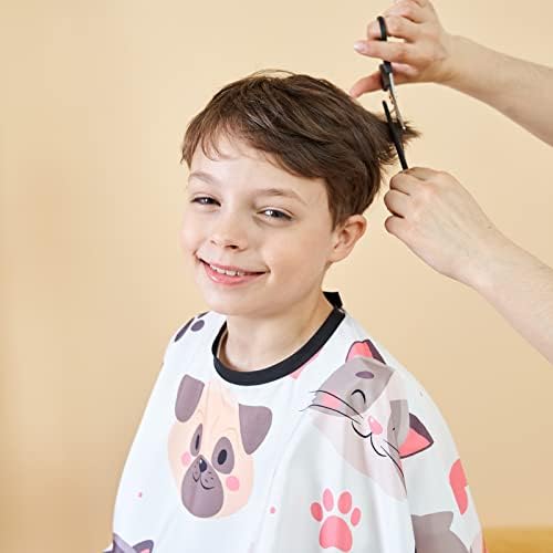 Kids Hair Cutting Cape with Adjustable Neckline 51"x 36" Cartoon - Image 7