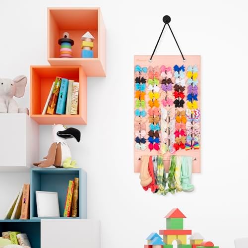 PACMAXI Baby Girl Hair Bows Holder, Hair Clips Storage Hanger For Ribbons - Image 3