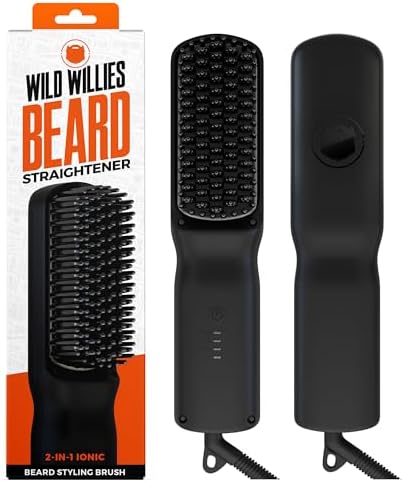 Wild Willies Beard Straightener Brush & Hot Comb - Tourmaline Ceramic by WildWillies