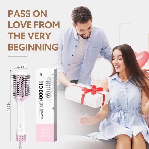 Blow Dryer Brush Hair Dryer | One-Step Hot Air Brush with Oval Volumizer High-Speed Hair Styler with Negative Ions for Drying & Smoothing & Volumizing for All Hair Types 110000 RPM White - Image 4