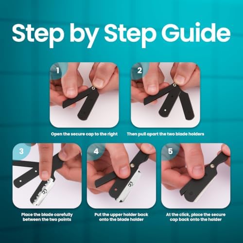Utopia Care Barber Straight Razor for Men- 100pc Blades Straight Edge Razor - Image 3