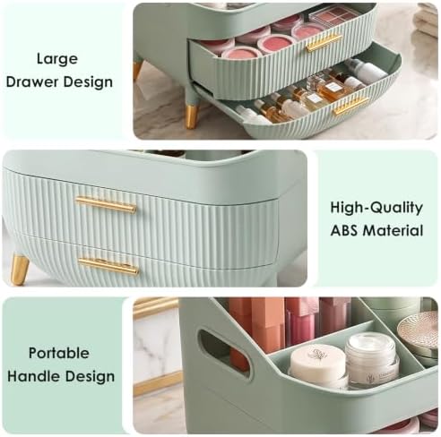 Makeup Organizer Countertop, Skincare Organizer with Drawers for Vanity - Image 6