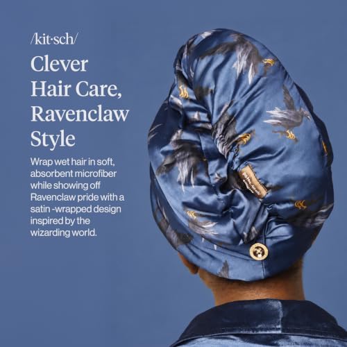 Kitsch x Harry Potter Microfiber Hair Towel Wrap for Women - Ravenclaw - Image 2