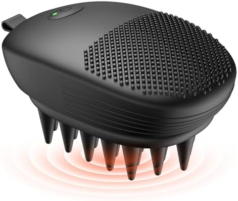 EKZ Sonic Vibrating Scalp Massager Shampoo Brush – Electric Silicone Hair Scrubber for Deep Scalp Cleansing, Dandruff Removal, Rich Foam & Relaxing Massage, Wet & Dry Use, USB-C Charging by EKZ