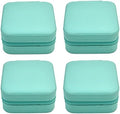 TRODANCE Mini Jewelry Travel Case, Small Jewelry Organizer, Portable Mini Storage Box for Rings, Earrings, Necklaces, Gift for Mother Mom, Girl, Daughter, Sisters, Bridesmaids (Blue-4pcs) by TRODANCE