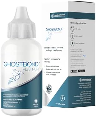 GHOSTBOND Platinum Water Resistant Wig Glue for Extreme Heat - 1.3oz - Hair Replacement Adhesive for Poly and Lace Wigs. Invisible Bonding Hair Adhesive - Strong Hold Lace Front Glue - Image 2