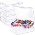 Jetec 6 Pieces Small Clear Plastic Storage Box, 5 x 4 x 1.3 Inch by Jetec