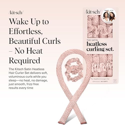 Kitsch Satin Heatless Curls Overnight Set - Micro Dot - Image 2
