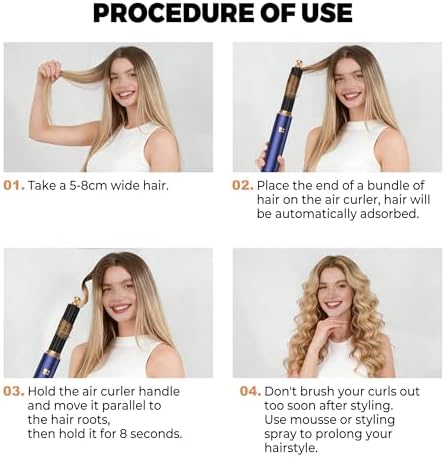 OKWRAP 5-in-1 Blow Dryer Brush, Hot Air Styler with Auto-Wrap Curlers - Image 6