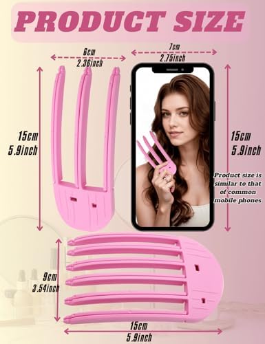 Hair Volume Clip - 2PCS Root Clips for Curly Hair Volume, Magic Volumizing Hair Clips for Creating Fluffy Bangs & Lifting Roots, Wind Shaping Styling Comb Set(Rose Purple) - Image 5