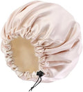 Edoneery Satin Bonnet for Sleeping Women, Double Layer Adjustable Sleep Cap by Edoneery