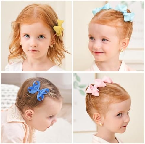 20PCS 3'' Hair Bows for Girls Toddlers, Grosgrain Ribbon Hair Bows with Alligator Clips, Toddler Hair Accessories for Toddlers Baby Girls Kids Teens (10 Colors in Pairs) - Image 4