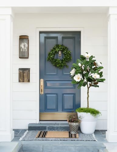 Briful 5FT Artificial Magnolia Tree with White Flowers in Cream Pot - Image 6