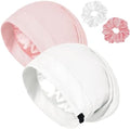 Satin Bonnets for Sleeping Adjustable Silk Lined Bonnet Sleep Cap Hair Wrap by ROYBENS