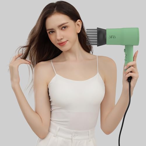 AINA Hair Dryer with Diffuser,Comb Full-Featured Blow Dryer 110V(Green) - Image 6