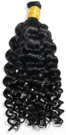 YWIGS Boho Hair for Braiding 100G Water Wave Bulk Human Hair NC 18inch - Image 6