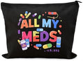 Zippered Pouch for Medical Supplies Daily Medicine Bag for Nurse Bag Essential Items Funny Medicine Pouch Pharmacist Pharmacy Toiletry Bags Canvas Practitioner Cosmetic Bags Patient Doctor Gift Ideas by YangQian