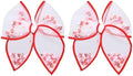 Valentines Hair Bow Gift for Girls Women 4in Red Heart Mesh Tulle Fable Bow Alligator Clips for Teen Toddler Kids Cute Valentine's Day Holiday Party Dress Decoration Accessories by Miroksh