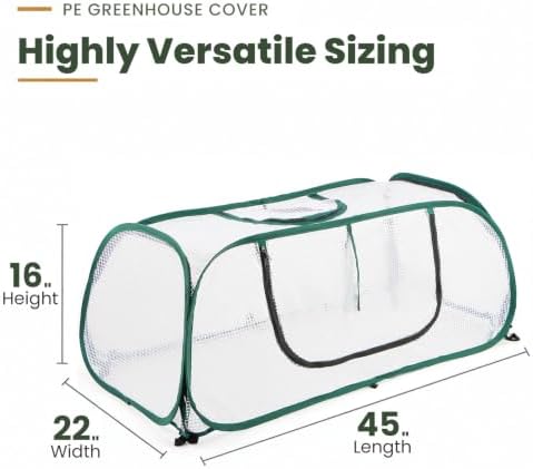 2-Pack Garden Bed Cover, Greenhouse, Plastic Hot House - Image 6