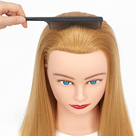 Mannequin Head 26-28" Synthetic Blonde Hair for Hairdresser - Image 6