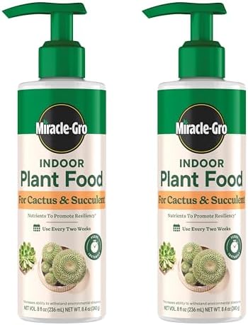 Miracle-Gro Indoor Plant Food for Cactus & Succulent, 8 fl. oz. (2-Pack) by Unknown