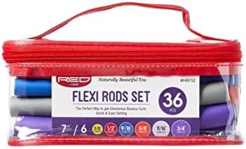 Red by Kiss 36PCS Flexi Rods, Flexible Curling Rods, Twist Foam Hair Rollers, No Heat Hair Curlers 7" Sets - Image 2