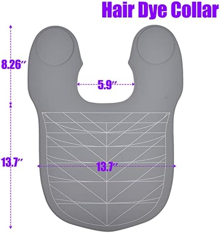 Hair Dye Collar, Salon Hairdressing Hair Cutting Collar, Styling and Hair Cutting Aids, Waterproof Silicone Neck Guard, Perfect for Home and Professional Hair Coloring (Gray) - Image 5