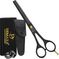 Thinning Shears for Hair Cutting - DEMAXA Hair Thinning Scissors Professional Barber’s Texturizing Shears for Salon & Home Use - 6.5-inch Black High Carbon Stainless Steel Thinning Sheers by DEMAXA