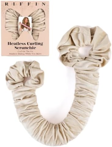 Velvet Heatless Curling Scrunchie Overnight Curls Hair Curler by RIFFIN