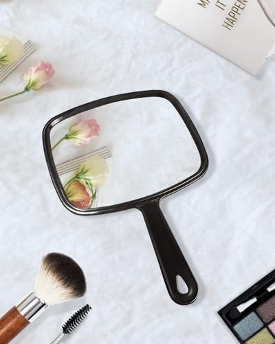 Gladmart 10.3" L x 7.4" W Hand Mirror for Home and Barber, Black - Image 6