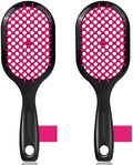 Vented Detangling Hair Brush - 2 Pack Detangler Hairbrush for Effortless Tangle Removal - Ultra-Soft Bristles -For Natural Curly Straight Wet Dry Damaged Hair for Women Men Kids by Aussumy