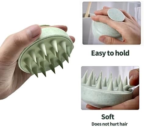 INVODA 4PCS Scalp Massage Brushes Ultra-Soft Silicone Shampoo Brushes for Deep Cleaning & Relaxation – Gentle Hair Care for All Hair Types (Men, Women, Pets) Ergonomic Shower Brush Set - Image 4