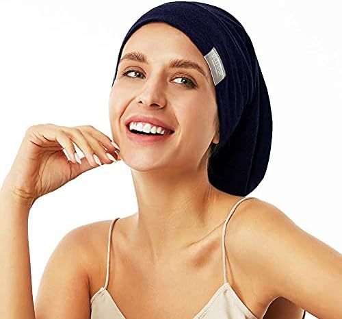 Beanie Sleep Hats Bonnet for Women Girls Curly Frizzy Hair Cover - Image 4