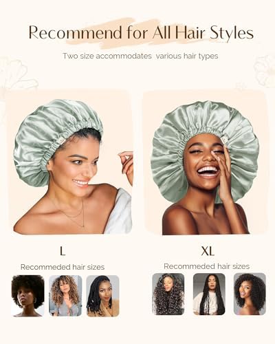 YANIBEST Satin Bonnet for Sleeping Women Men, Adjustable Hair Bonnet - Image 4