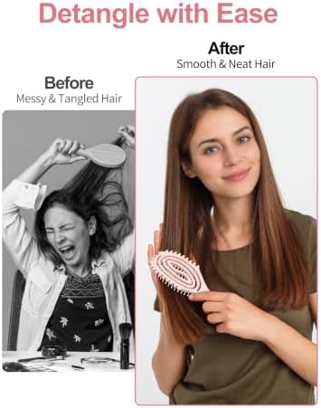 HIPPIH 2 Pack Hair Brush - Wet Dry Detangler Brush, Hair Brushes for Women - Image 5